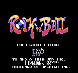 Rock 'n' Ball (USA) Title Screen